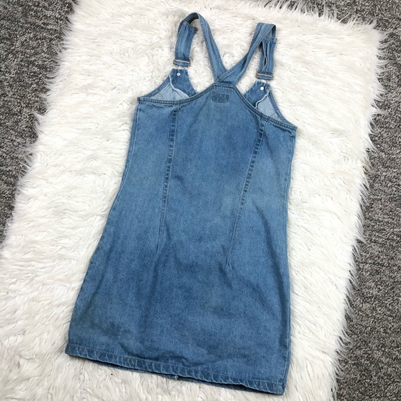 OVERALL DRESS DENIM BUTTONS FRONT SIZE SMALL - Picture 4 of 9